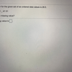 Ordered median given six data set solved answer problem been has values missing value