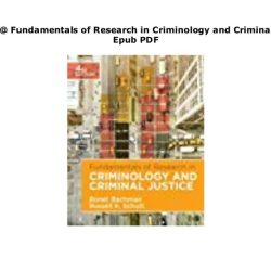 Fundamentals of research in criminology and criminal justice 5th edition