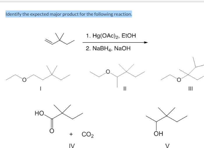 Expected major reaction following iv iii ii transcribed text show