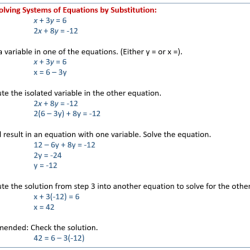 Solve systems of equations by substitution worksheet